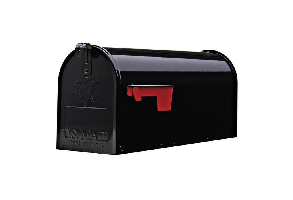 Size Medium Gibraltar E1100BAM Elite Post-Mount Mailbox Black Steel