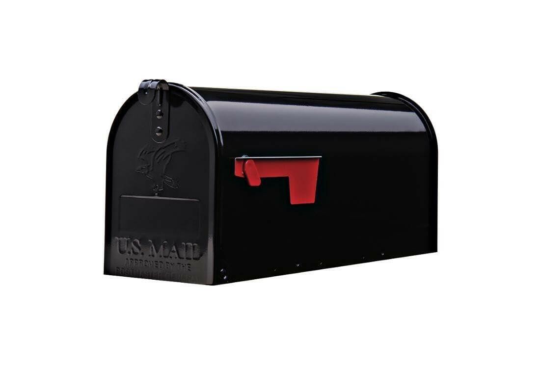 Size Medium Gibraltar E1100BAM Elite Post-Mount Mailbox Black Steel