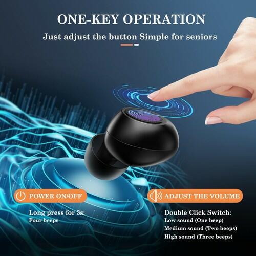 Rechargeable Hearing Aids for Seniors Adults, Digital Hearing Amplifiers, Small