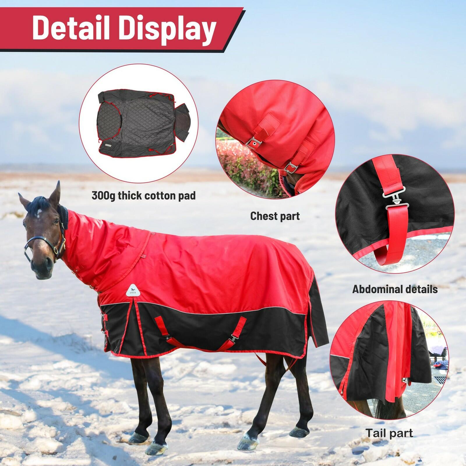 Horse Care Blanket Winter 1680D Premium Turnout Horse Blanket,Medium Weight