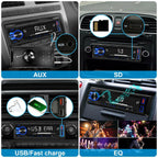 Car Radio Bluetooth Single DIN Car Stereo Audio, Car Audio with Handsfree and