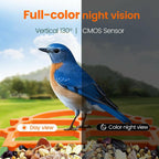 PawPeri Bird Feeder with Camera 2.5K HD Live Video, AI Bird Identifier, 5MP