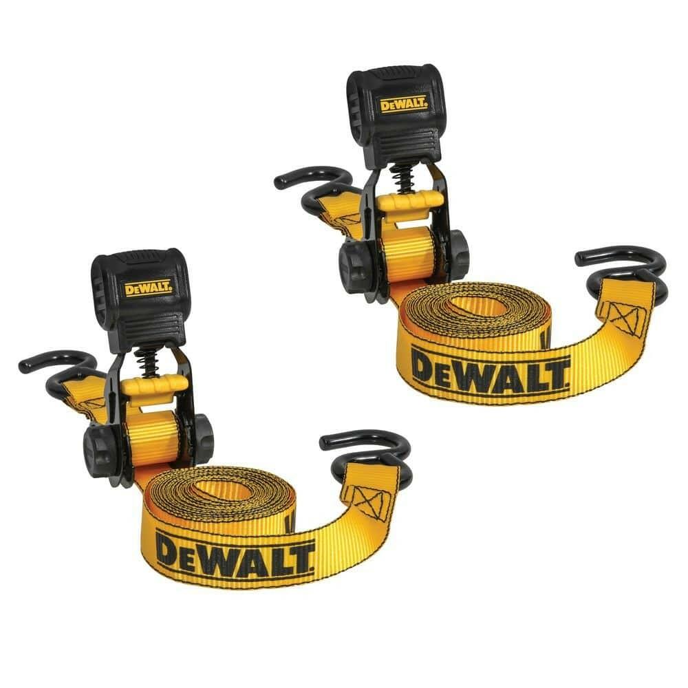 1.0 in. x 12 ft. Ratchet Tie-Down Straps 1500 lbs. Break Strength (2-Pack)