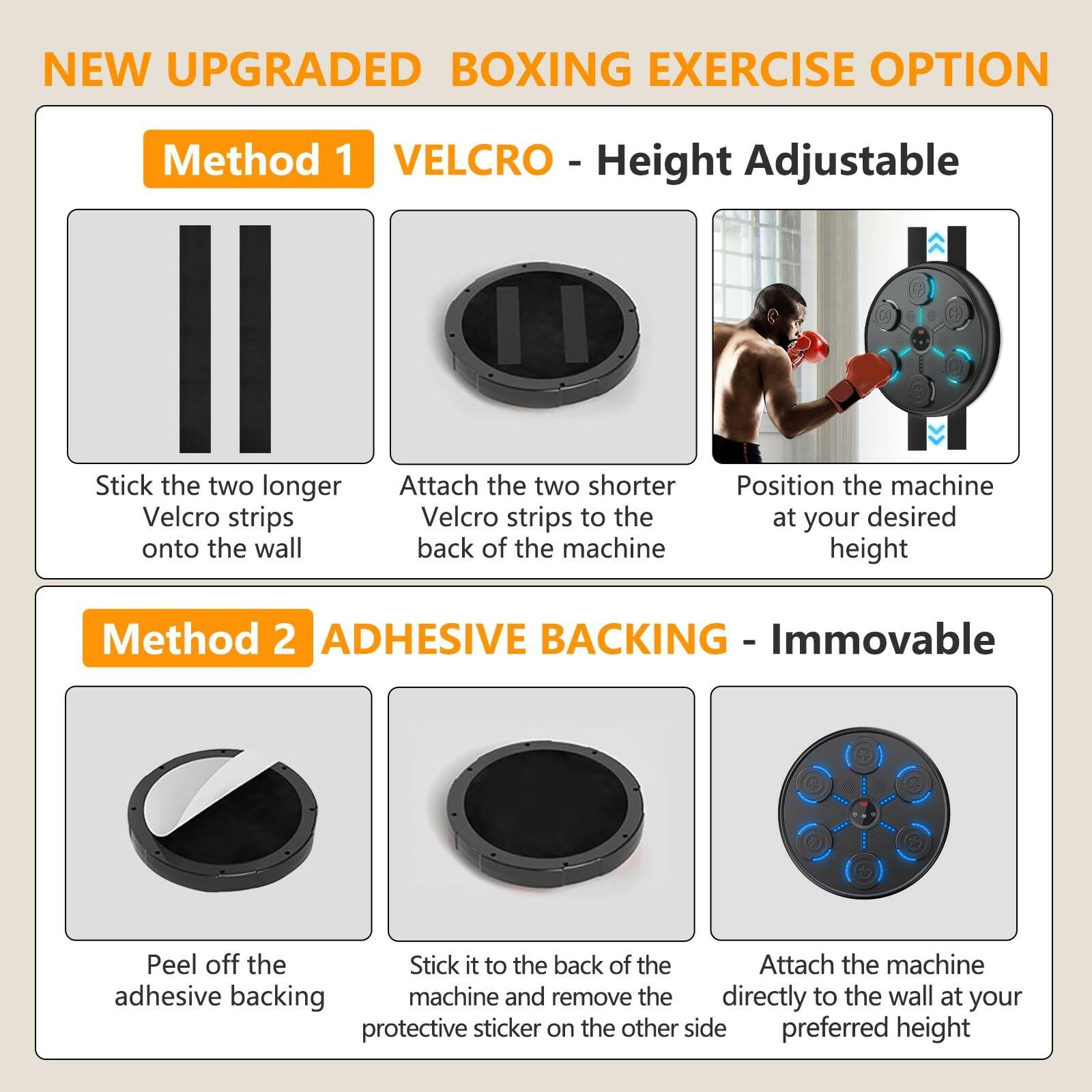 SPUER Music Boxing Machine, Wall-Mounted Punching Machine, Perfect for Adults &