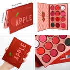 Red Eyeshadow Palette, 12 Colors Matte Shimmer Highly Pigmented Red Goth Makeup