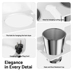 HIIMIEI Hair Tool Organizer Wall Mount, White Acrylic Hot Tool Holder with