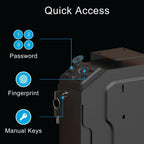 VERPROOF Biometric Gun Safe for Handgun Drop Down Pistol Safe, Smart Pistol Safe