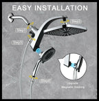 High Pressure Rain Shower Head: Upgrade Shower Heads with Handheld Spray Combo