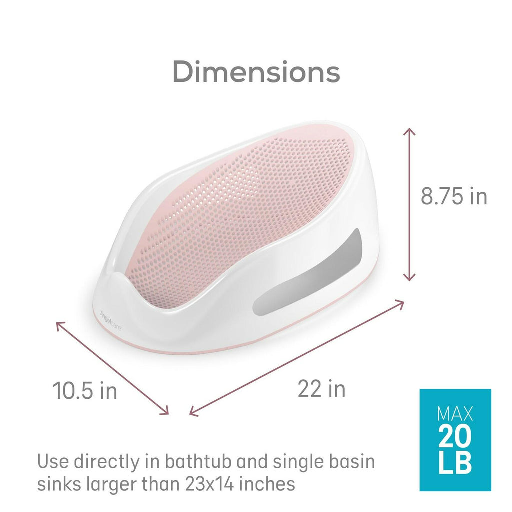 Angelcare Baby Bath Support (Pink)  Ideal for Babies Less than 6 Months Old