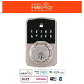 Square Compact Satin Nickel Electronic Single Cylinder Deadbolt Wi-Fi Enabled