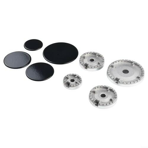 Upgrade Cooker Hat Set, Oven Gas Hob Burner Crown Flame Cap Cover Gas Burner Flame Cap for Kitchen Fits Most Gas Stove Burners(Flat)