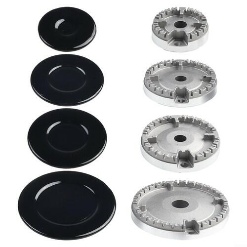 Upgrade Cooker Hat Set, Oven Gas Hob Burner Crown Flame Cap Cover Gas Burner Flame Cap for Kitchen Fits Most Gas Stove Burners(Flat)