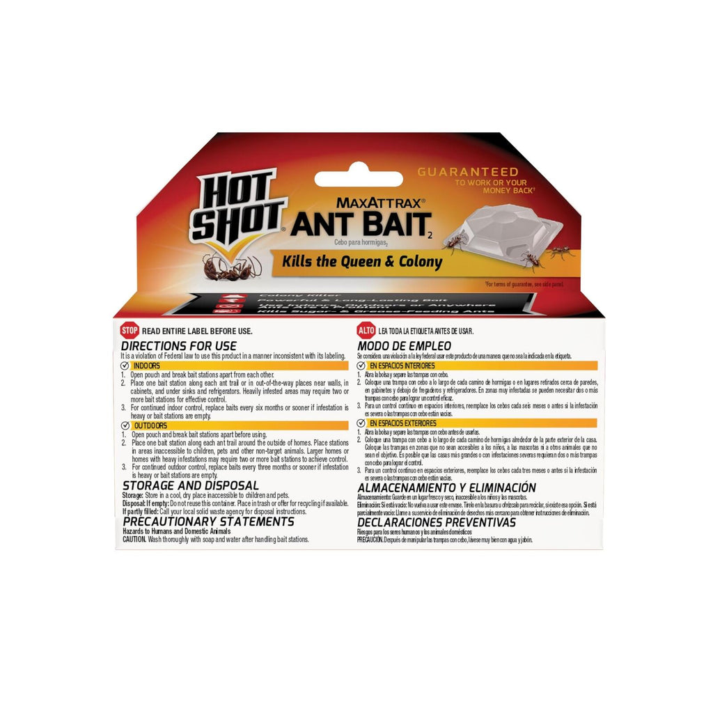 8 Count Hot Shot Ant Bait, Kills the Queen and Colony, Works for 6 months, Pack