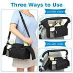 Accmor Universal Stroller Organizer with Insulated Cup Holder Detachable Phone
