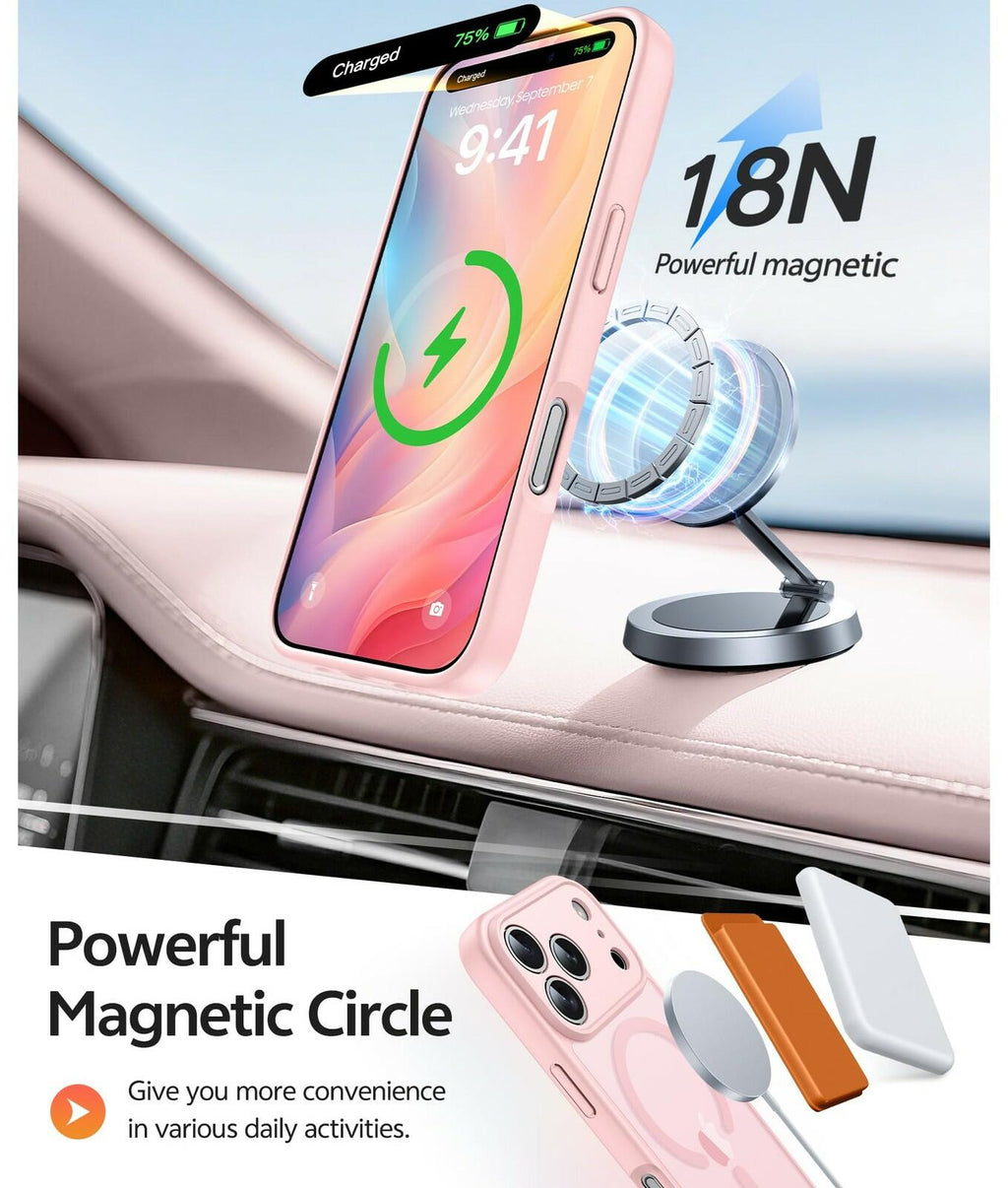 FNTCASE for iPhone 17 Pro-Max Case: [Compatible with Magsafe] Translucent Matte