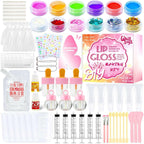 WhizToys DIY Lip Gloss Making Kit 74Pcs Beginner Make Your Own Makeup Kit with