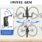 Goovilla 2 Pack Swivel Bike Wall Mount Hangers Garage Space Saving Rack