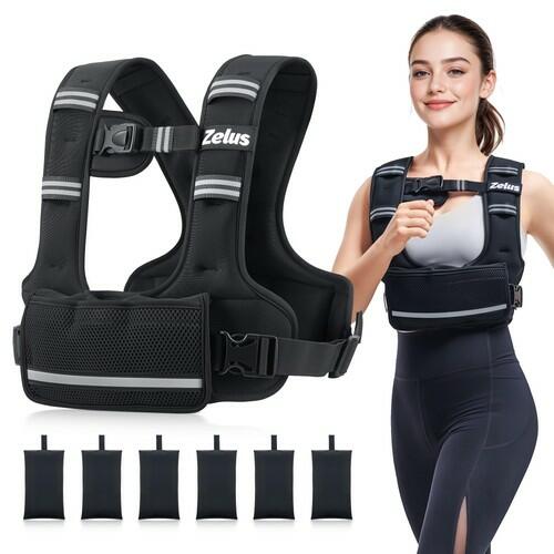 ZELUS Adjustable Weighted Vest for Women, Curve-Fit Ergonomic Workout Vest with