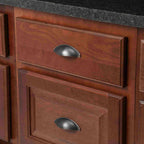 5 Pack Amerock | Cabinet Cup Pull | Oil Rubbed Bronze | 3 inch (76 mm) Center to