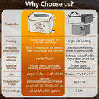 Folding Bread Proofing Box with Temp Control(50-122℉) & 48H Timer, Dough Proofer