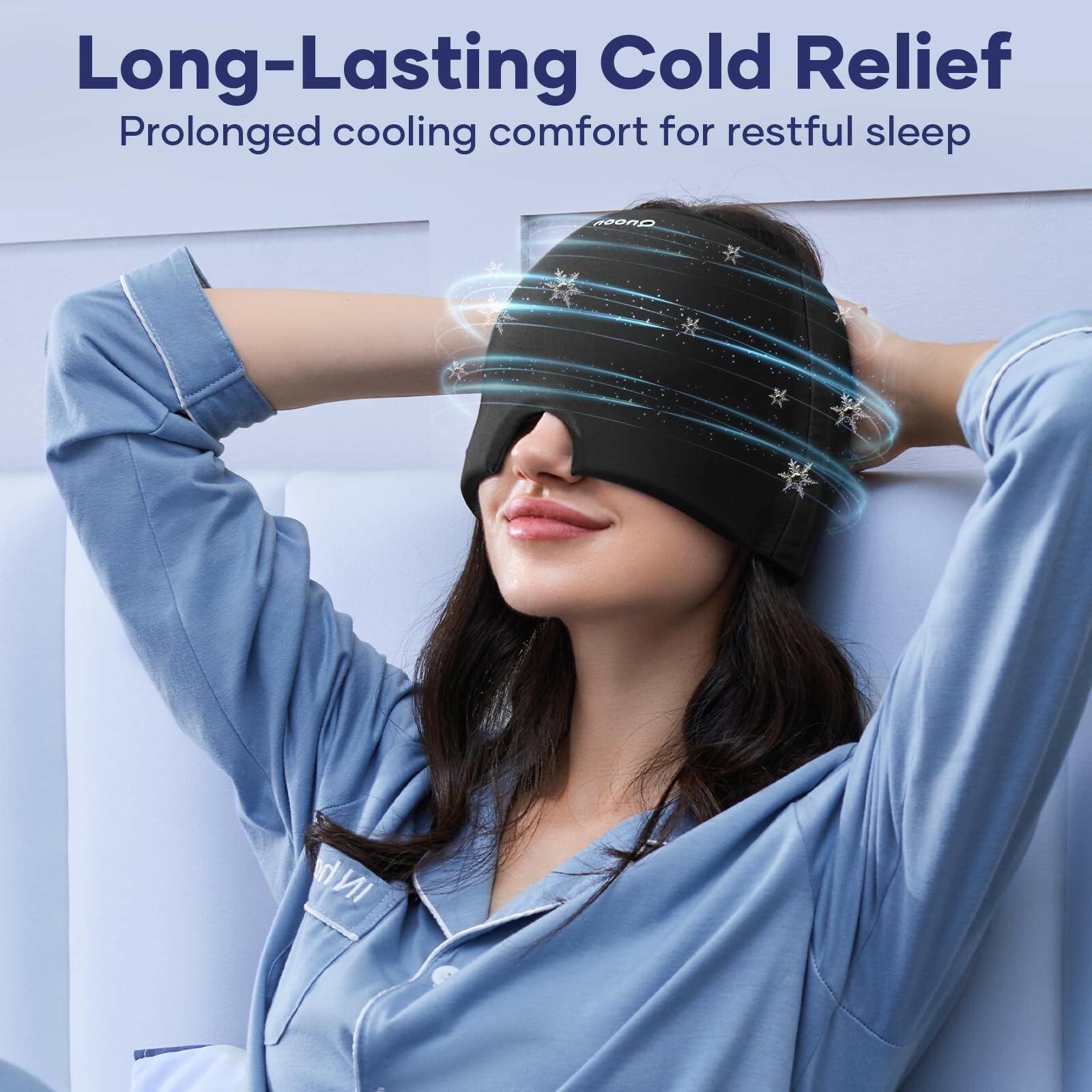 Qnoon Migraine Relief Cap, Headache Relief Cap Mask Products, Cooling Odorless