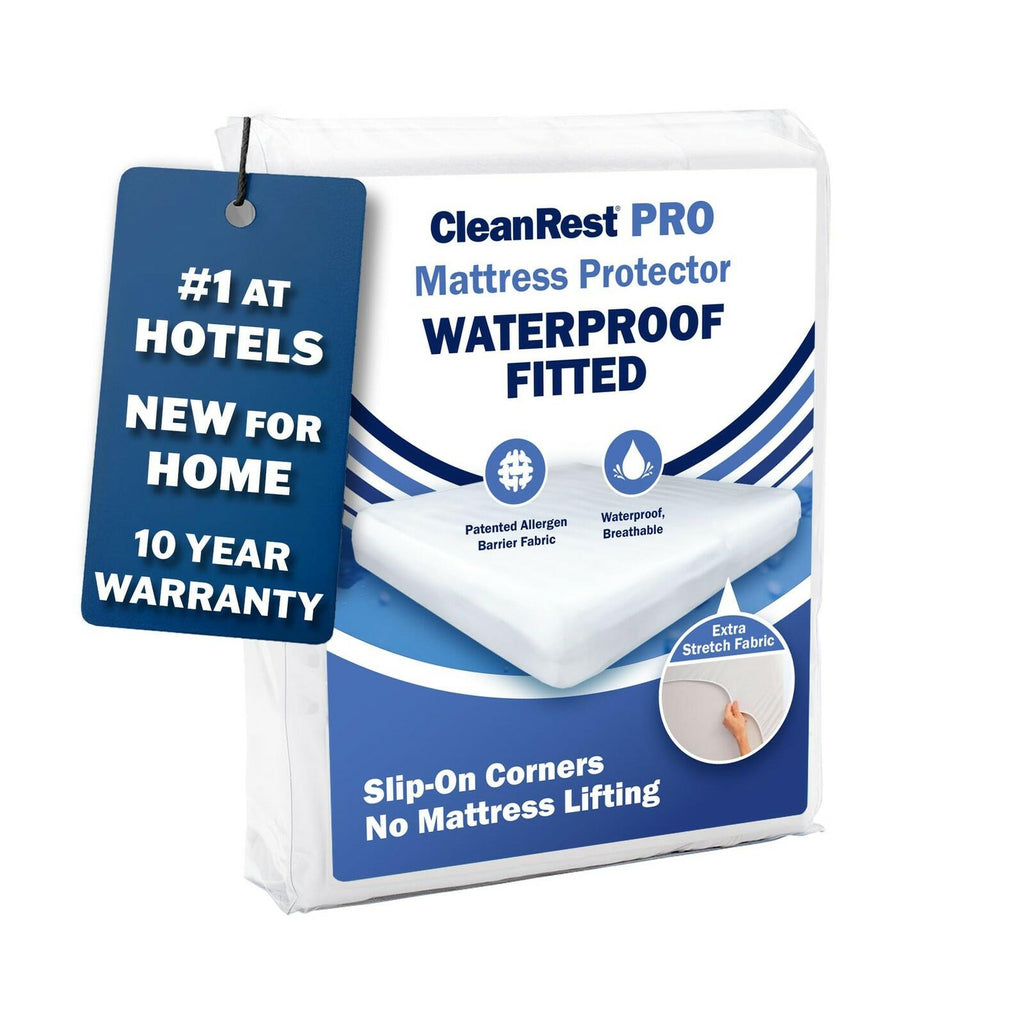CleanRest Waterproof Mattress Fitted Sheet Protector, Ultimate Defense Against