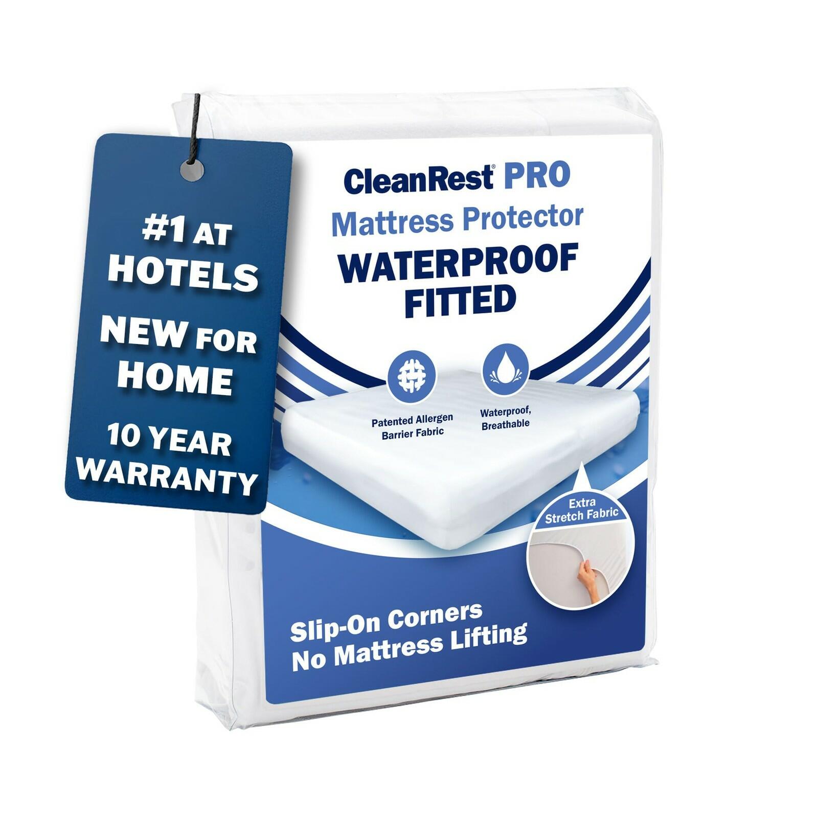 CleanRest Waterproof Mattress Fitted Sheet Protector, Ultimate Defense Against