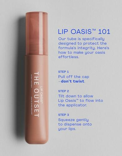 The Outset Lip Oasis Hydrating Lip Balm, Glossy Moisturizing Lip Treatment for