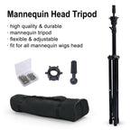 Klvied Reinforced Wig Stand Tripod Mannequin Head Stand, Adjustable Holder for
