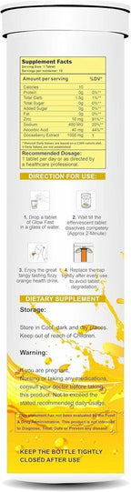 15 Tablet, Pack of 4 PURITEO Vitamin C 1000mg Effervescent Tablets - Potent