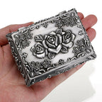 Hipiwe Vintage Metal Jewelry Box Small Trinket Jewelry Storage box For Rings
