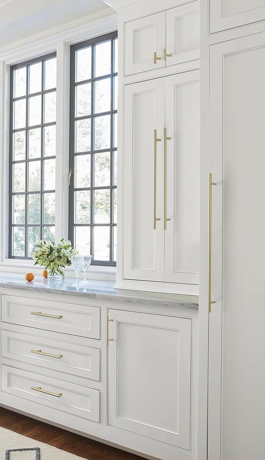 3 Pack Amerock | Cabinet Pull | Golden Champagne | 12-5/8 inch (320 mm) Center
