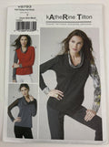 Vogue 8793 Katherine Tilton Knit Tops Misses' Sz XS S M 29.5-36" Bust UC FF OOP