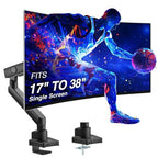 AVLT Single 17"-38" Monitor Arm Desk Top Mount Premium Mechanical Spring Fits Up