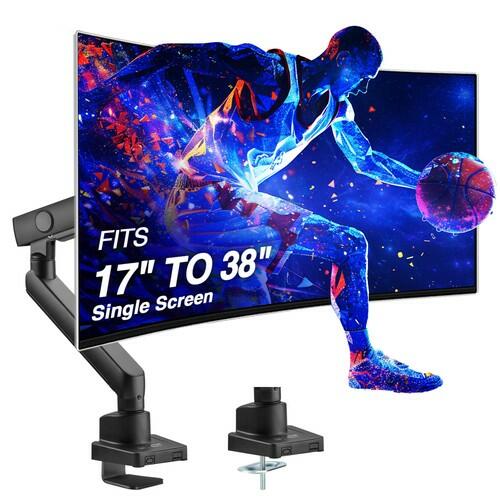 AVLT Single 17"-38" Monitor Arm Desk Top Mount Premium Mechanical Spring Fits Up