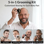 HiBig 7D Arc Electric Shaver for Head & Body, 5-in-1 Upgraded Electric Razor for