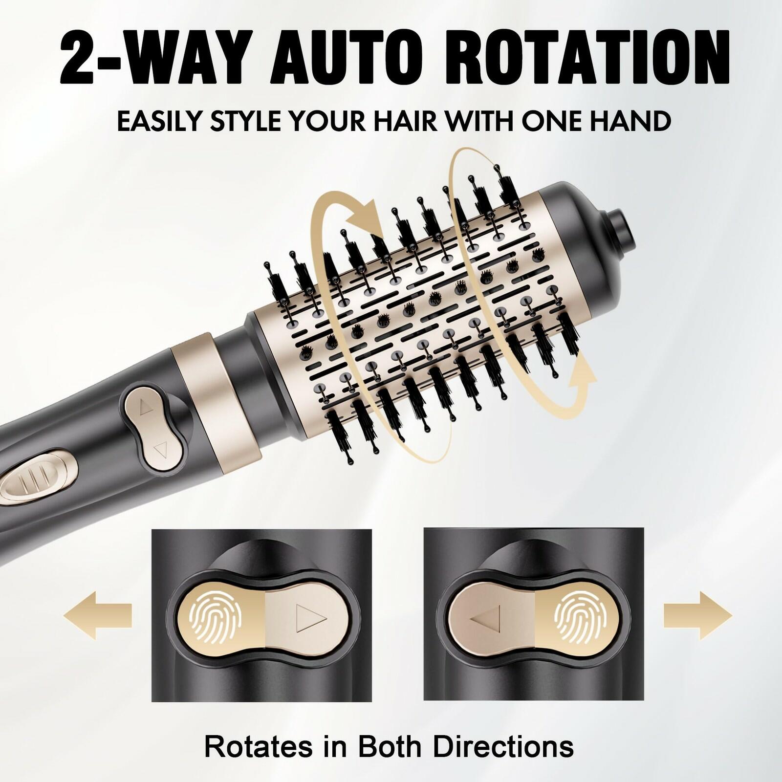 DAILYLIFE Rotating Hair Dryer Brush, Hot Air Brush, Spinning Blow Dryer Brush