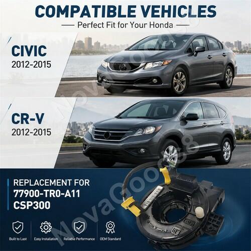 Dash Clock for Dashboard Spring Replacement for Honda Civic/CR-V 2012 2013 2014