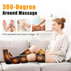 Leg Massager with Heat and Compression, Foot and Full Leg Massager for