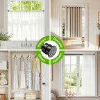 2 Pack Spring Tension Rods 28-48 Inches No Drill Tension Curtain Rods Black