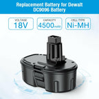 UTRBATT 18V 4500mAh DC9096 DC9098 Replacement Battery Compatible with Dewalt 18