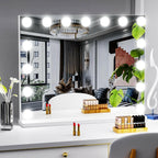 Gvnkvn Vanity Mirror with Lights 24x18 Inch, Lighted Makeup Mirror with 15
