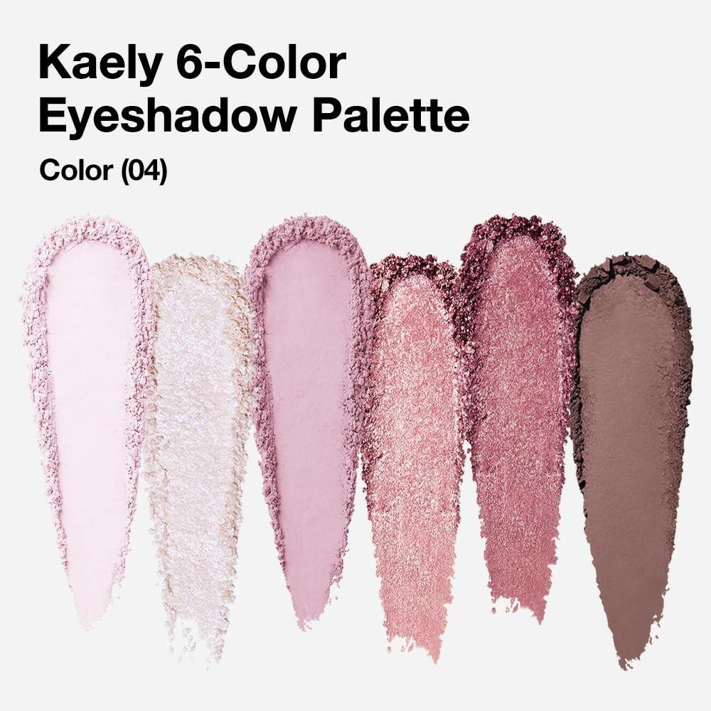 evpct 6 Colors Pink Eyeshadow Palette, Nude Pink Plum Mauve Champagne Rose