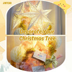 Paper Star Lanterns, Stars Hanging 3Pcs Christmas Paper Lampshade 7 Pointed Star