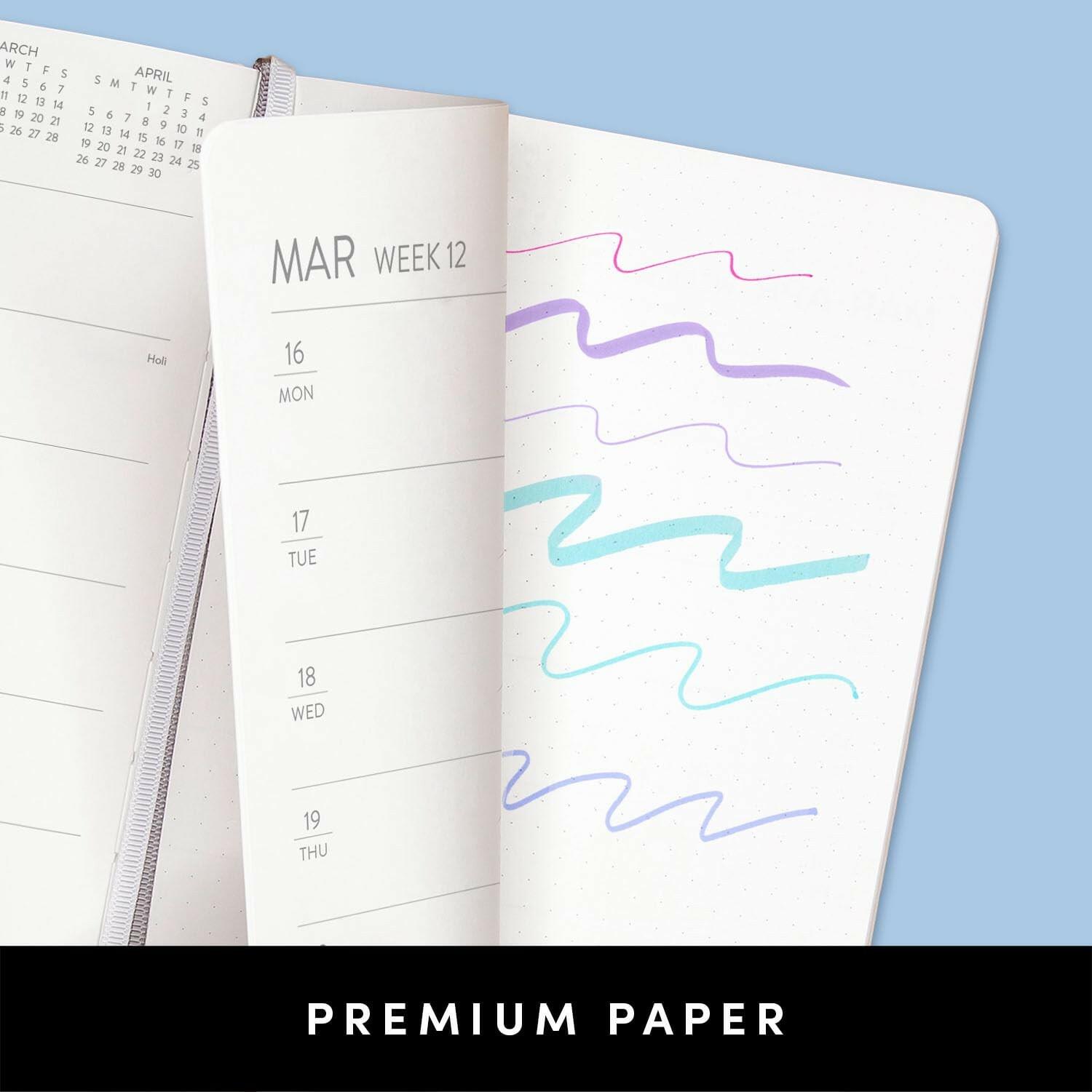 PAPERAGE 2026 Weekly & Monthly Planner, 12 Months (January 2026 - December