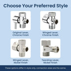LUXE Bidet 7/8" x 7/8" x 1/2" Shut-Off Valve T-Adapter for Bidets, Only