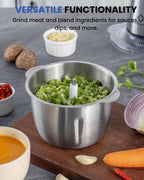 LINKChef Food Processor Small, 6 Cup Food Chopper with Container, 1.5L 250W