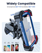 JOYROOM Motorcycle Phone Mount, [1s Auto Lock][100mph Military Anti-Shake] Bike