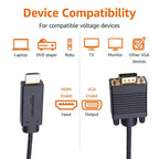 Amazon Basics HDMI (Source) to VGA (Display) Cable (NOT Bidirectional),