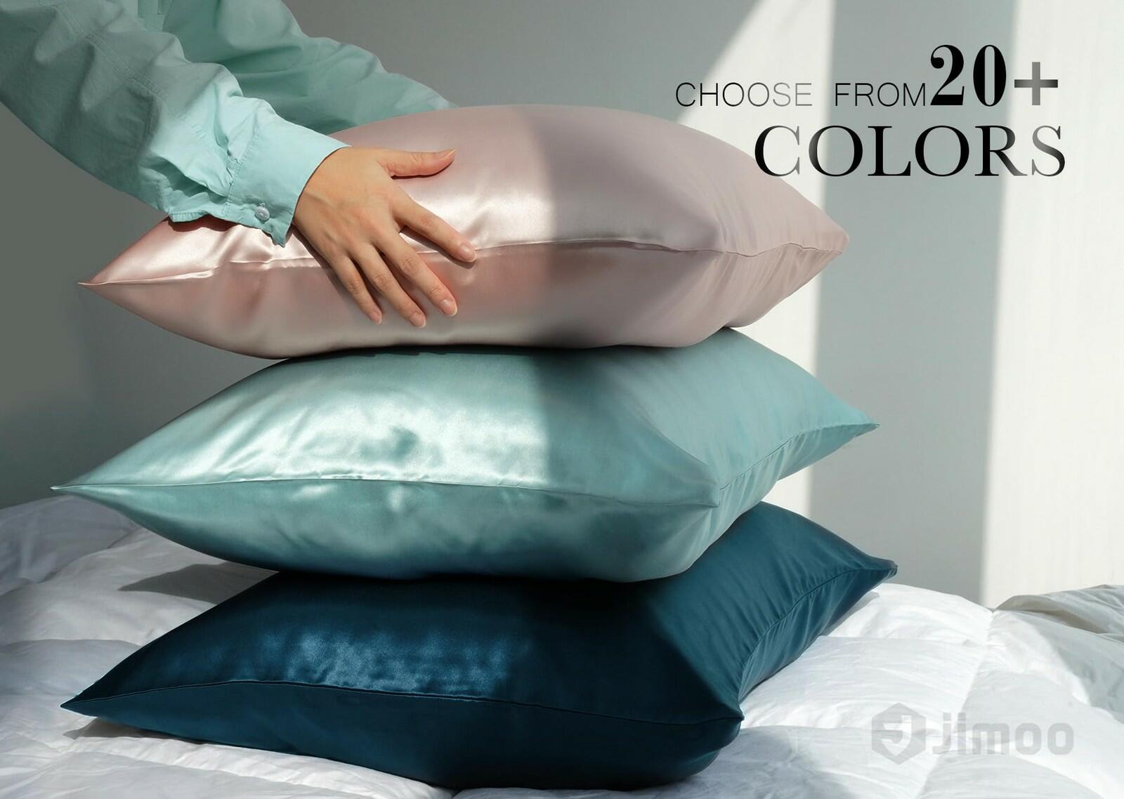 2 Pack 100% Mulberry Silk Pillowcase for Hair and Skin, 22 Momme Pure Natural